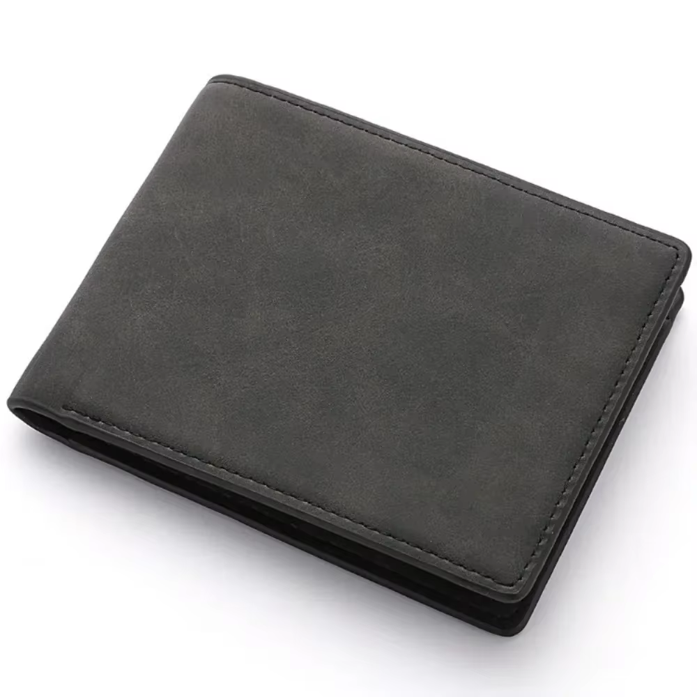 Portefeuille en cuir pour hommes, Slim, Hipster, peau de vache, porte-cartes de crédit/carte d'ident