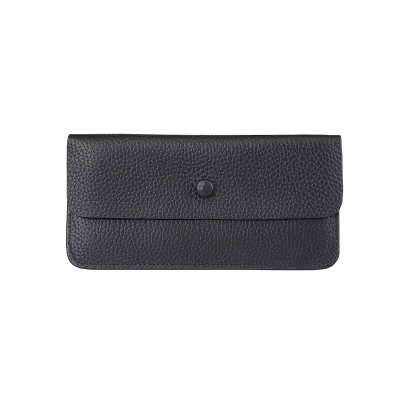 Portefeuille Long en cuir véritable pour femmes, polyvalent, Ultra-fin, en cuir souple, pince à bill