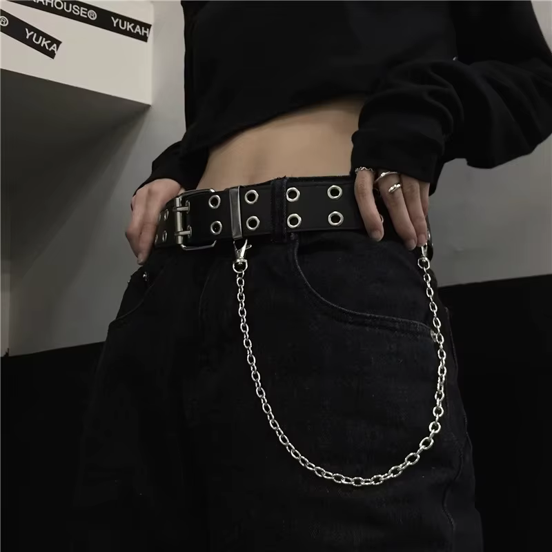 Ceintures en alliage pour femmes, chaîne de luxe pour cuir véritable, nouveau Style, boucle ardillon