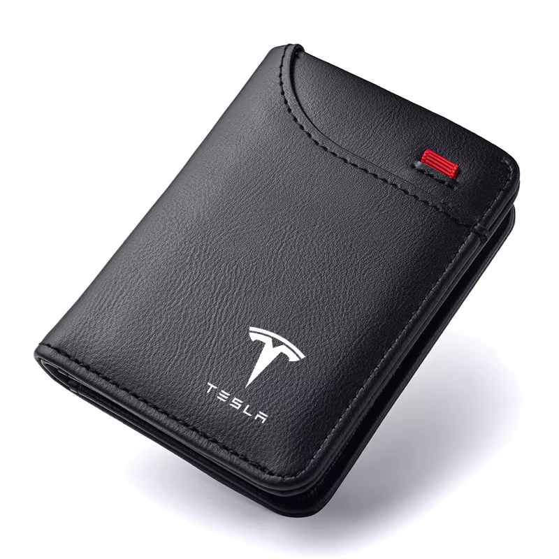 Emblèmes de voiture portefeuille souple en cuir Mini porte-monnaie pour cartes de crédit petit porte