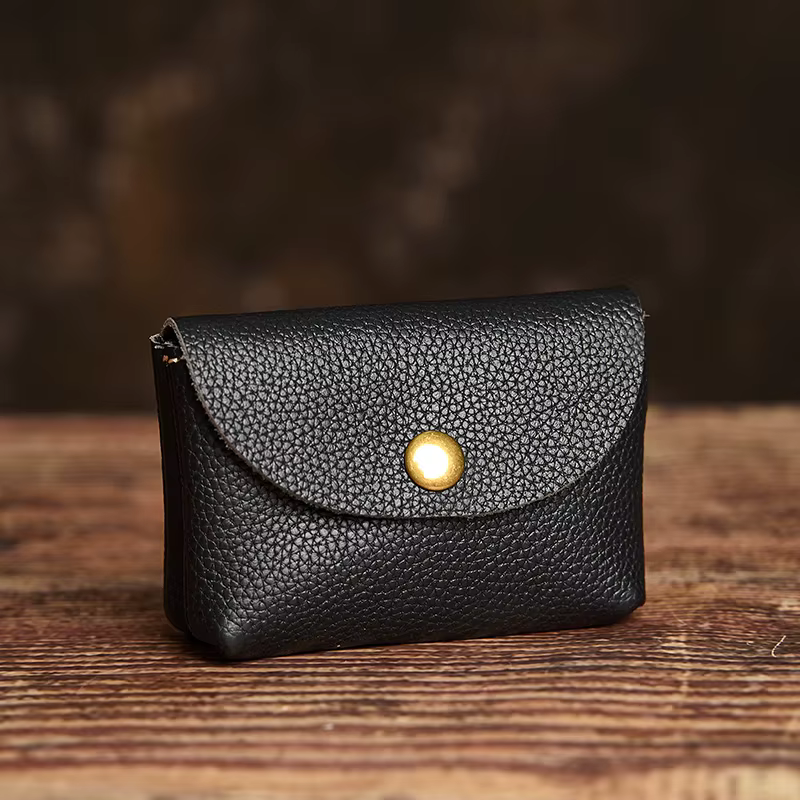NUPUGOO – porte-monnaie rétro en cuir véritable pour hommes, Double portefeuille, petit sac pour car