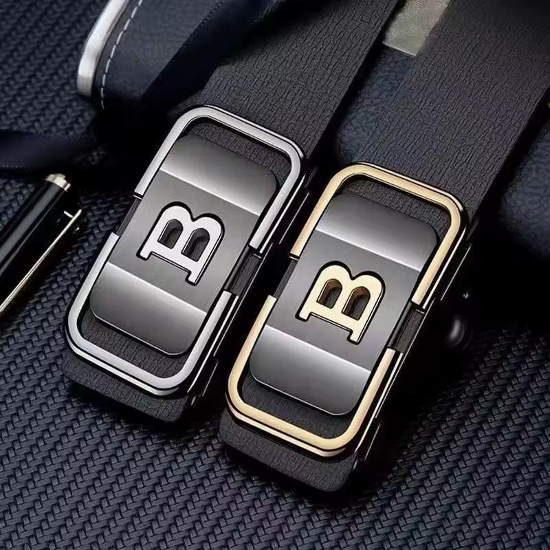 Ceinture pour hommes d'affaires de mode véritable marque de luxe ceinture boucle en métal ceinture e