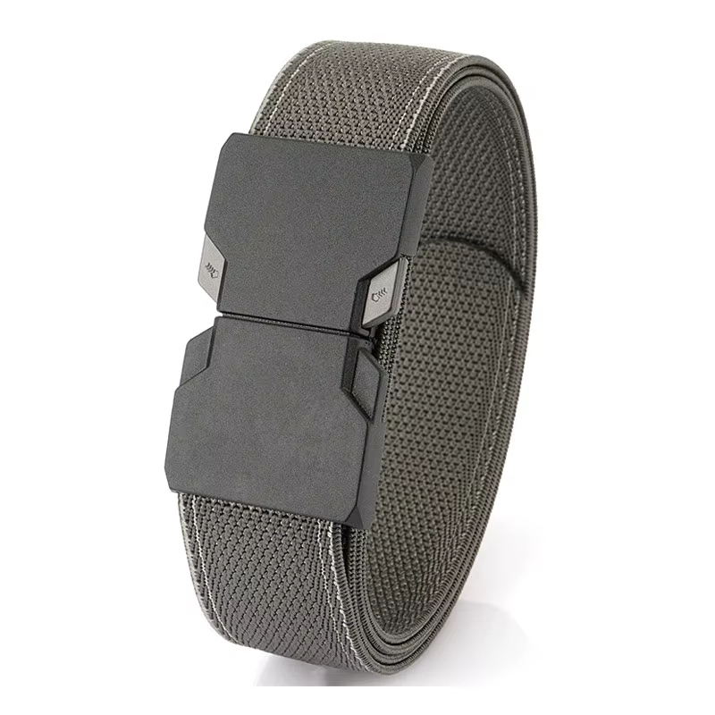 Ceinture élastique pour hommes, 34mm, en Nylon, extensible, décontractée, boucle en métal mat, ceint