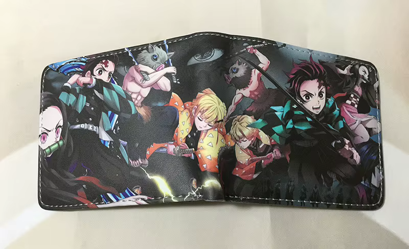 Demon Slayer: Kimetsu No Yaiba Anime périphérique court portefeuille zéro portefeuille étudiant homm