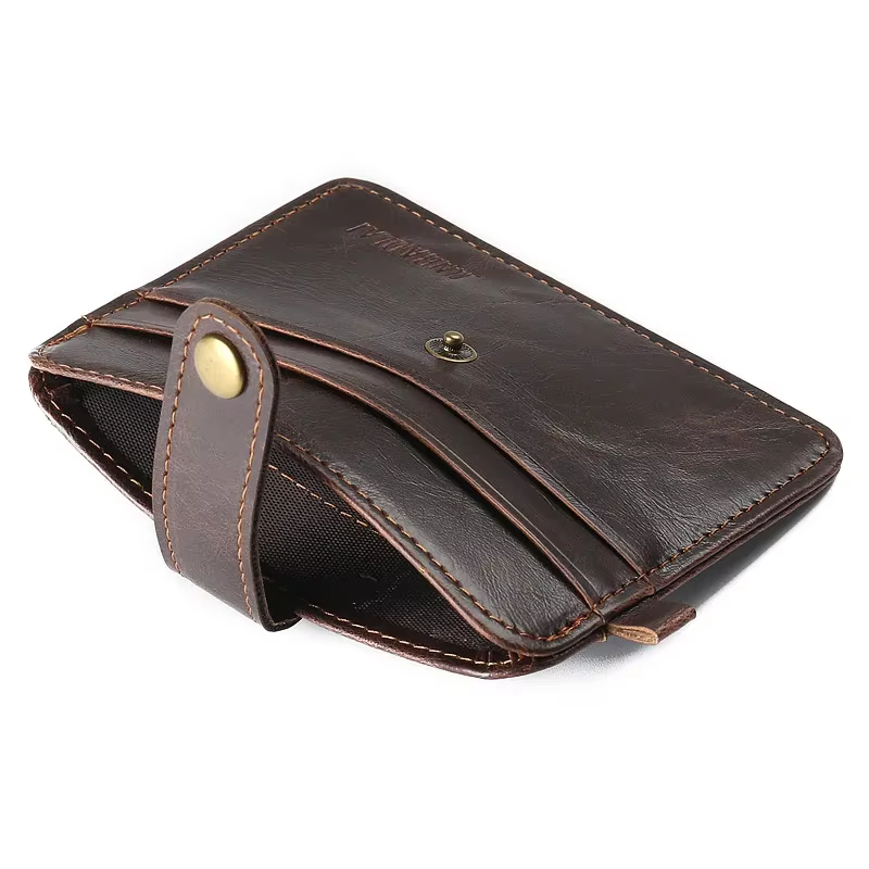 Portefeuille Vintage en cuir Pu pour hommes, mince, avec petit sac d'argent, porte-carte de crédit f