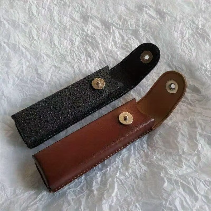 Étui à lunettes presbytes en cuir classique pour hommes et femmes, boîte à lunettes élégante en cuir