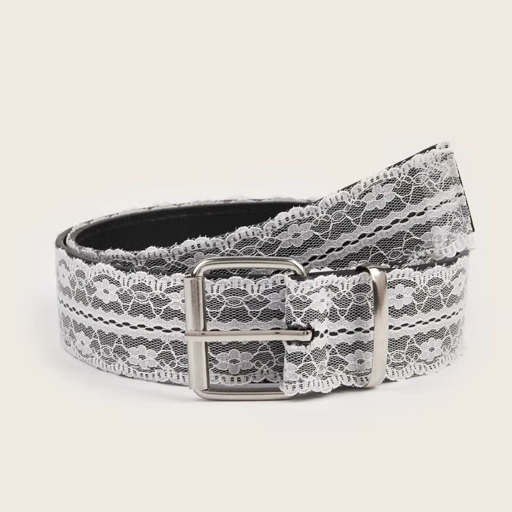 Belle ceinture de taille en dentelle en cuir blanc, motif Floral, accessoire de décoration, cadeau,