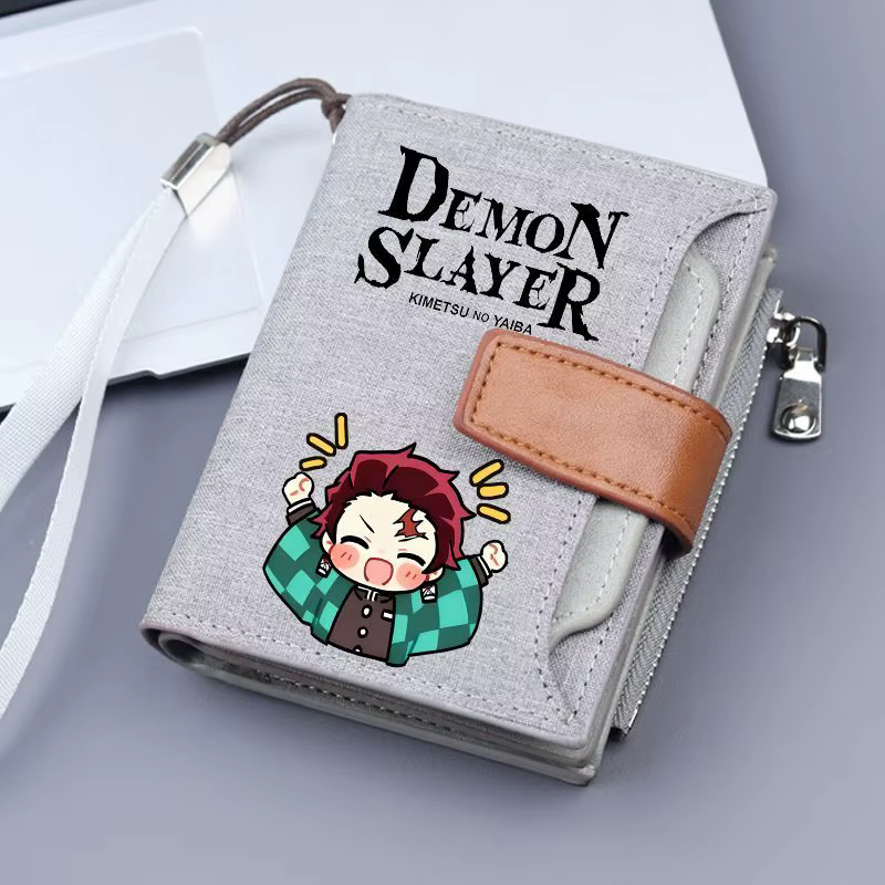 Demon Slayer Kawaii – sac à cartes portable de grande capacité, accessoire d'anime, Tanjiro Yadouzi,