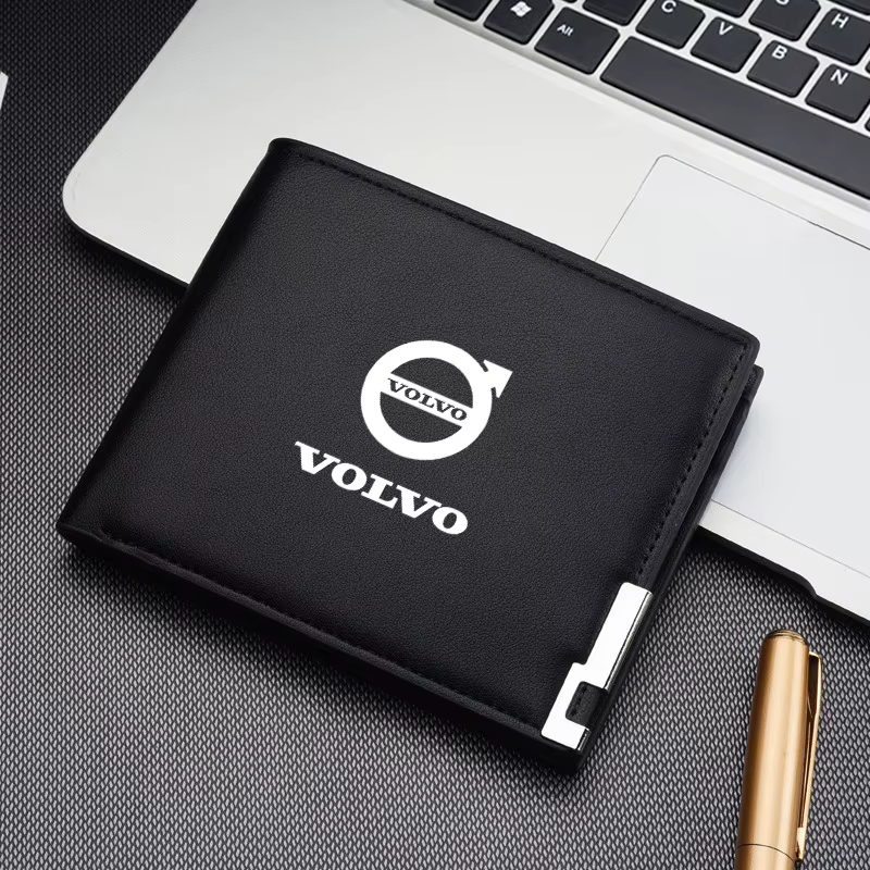 Porte-carte de crédit en cuir pour permis de conduire de voiture, portefeuille d'affaires pour Volvo