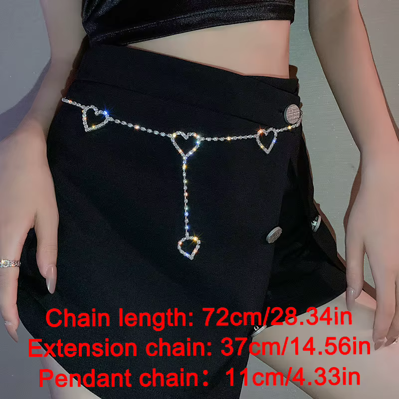 Ceintures en chaîne en forme de cœur en métal pour femmes, ceintures pour robe, chaîne de taille, ch