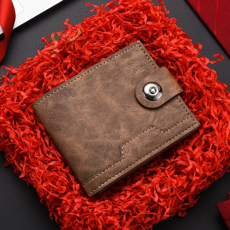 Portefeuille classique à deux volets pour homme avec nom personnalisé, portefeuille en cuir PU de qu