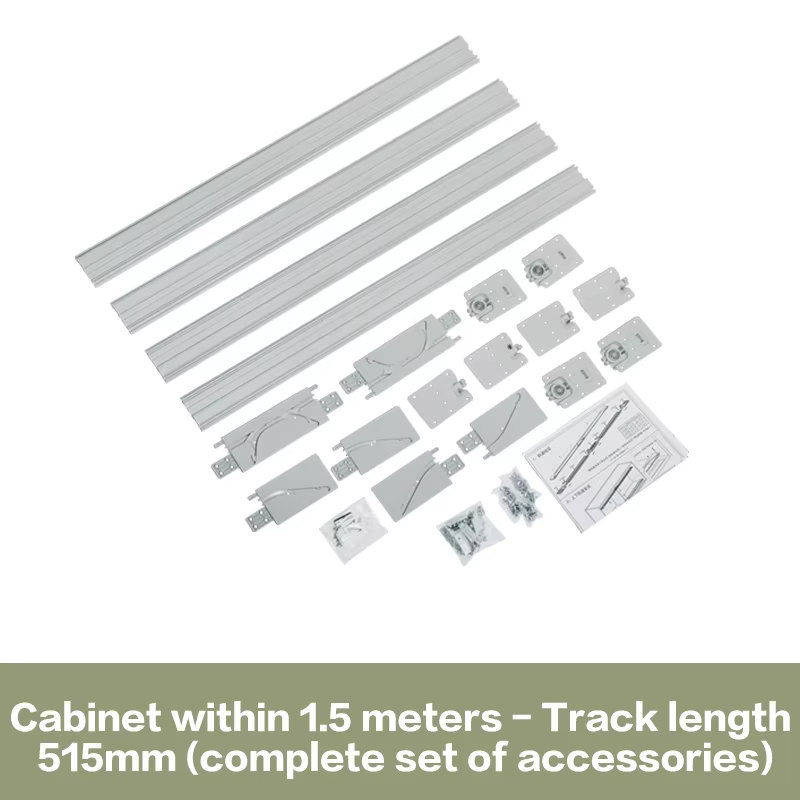 Kit de quincaillerie robuste à fermeture douce pour porte coulissante à encastrer, avec rail de guid