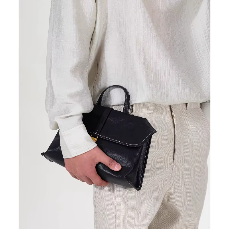 Songmont – petit sac à bandoulière de voyage en cuir de vache tanné végétal, sac à bandoulière