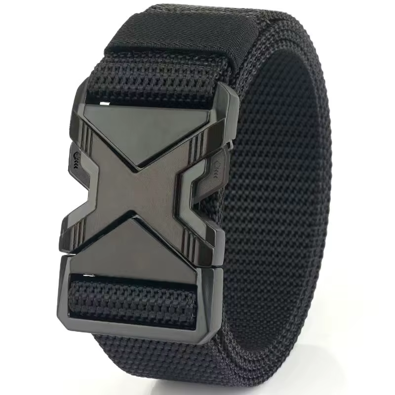 Ceinture à boucle en Nylon tressé pour hommes, légère et respirante, 125cm, pour les déplacements qu