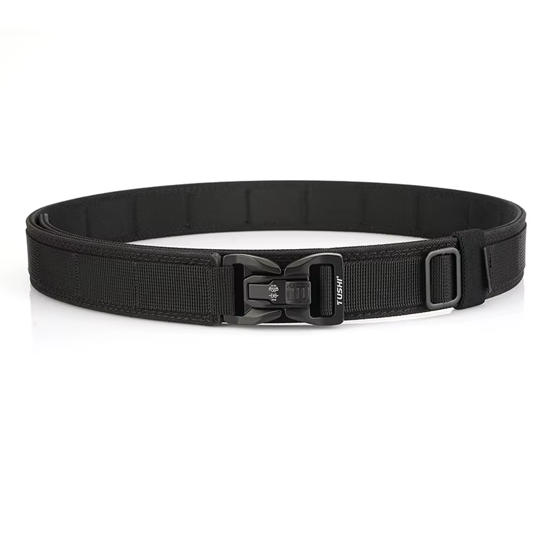 KOLBER 105cm/115cm Ceinture tactique rigide pour hommes Boucle en métal Ceinture de service de polic
