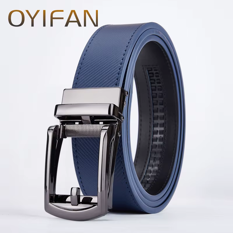 Ceinture pour hommes d'affaires de mode ceinture à boucle automatique ceinture en cuir véritable cei