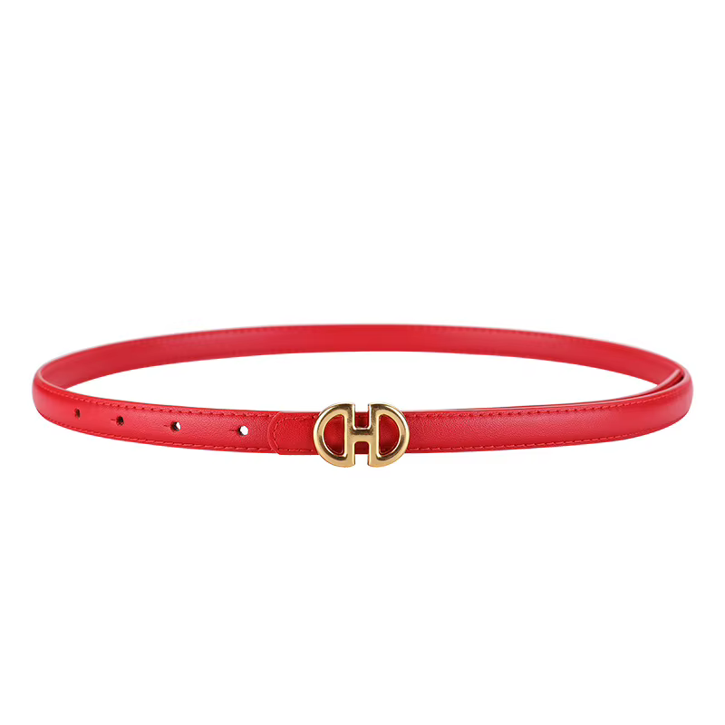 Ceinture fine en cuir véritable pour femmes, mode de luxe, peau de vache de haute qualité, costume d
