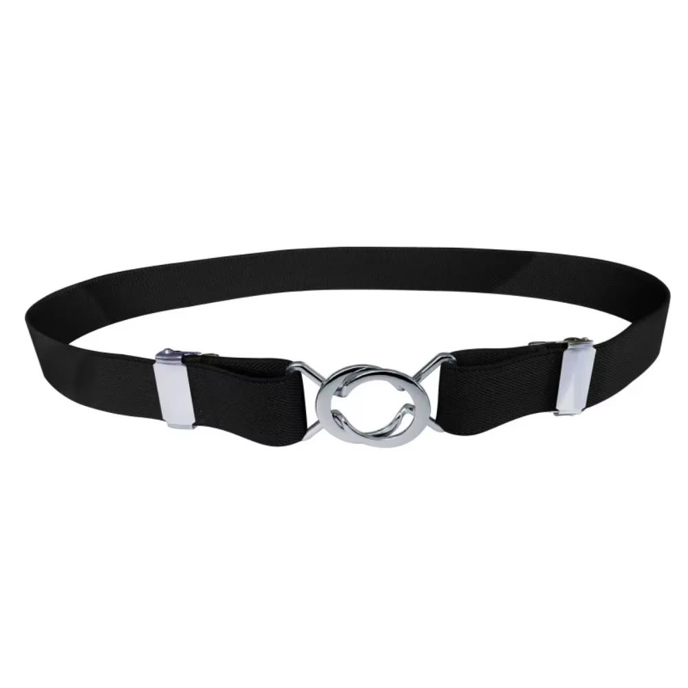 Ceinture extensible élastique réglable pour femmes avec boucle en métal ceinture Web large de 1 pouc