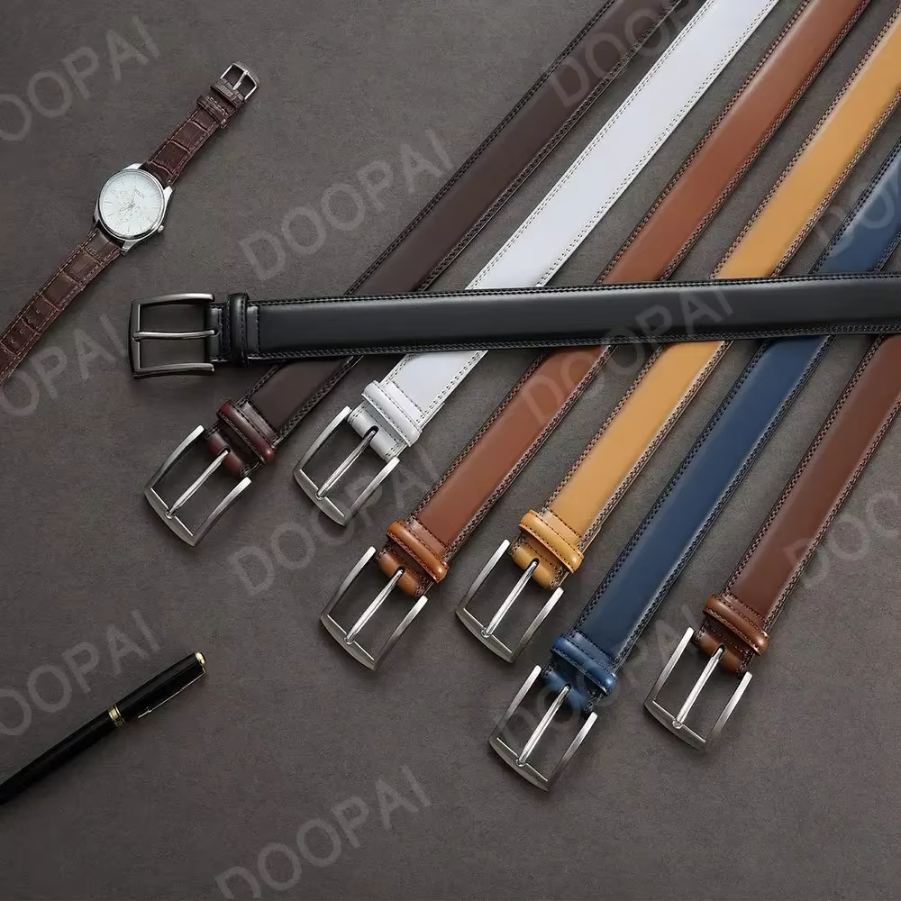 Ceintures en cuir véritable pour hommes, de haute qualité, LONG, grande boucle ardillon, boucle auto