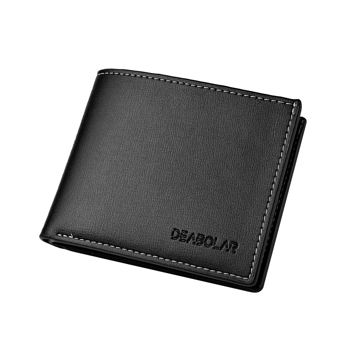 Portefeuille court en cuir pour hommes, Style fin, pliable, porte-cartes de crédit pour jeunes homme