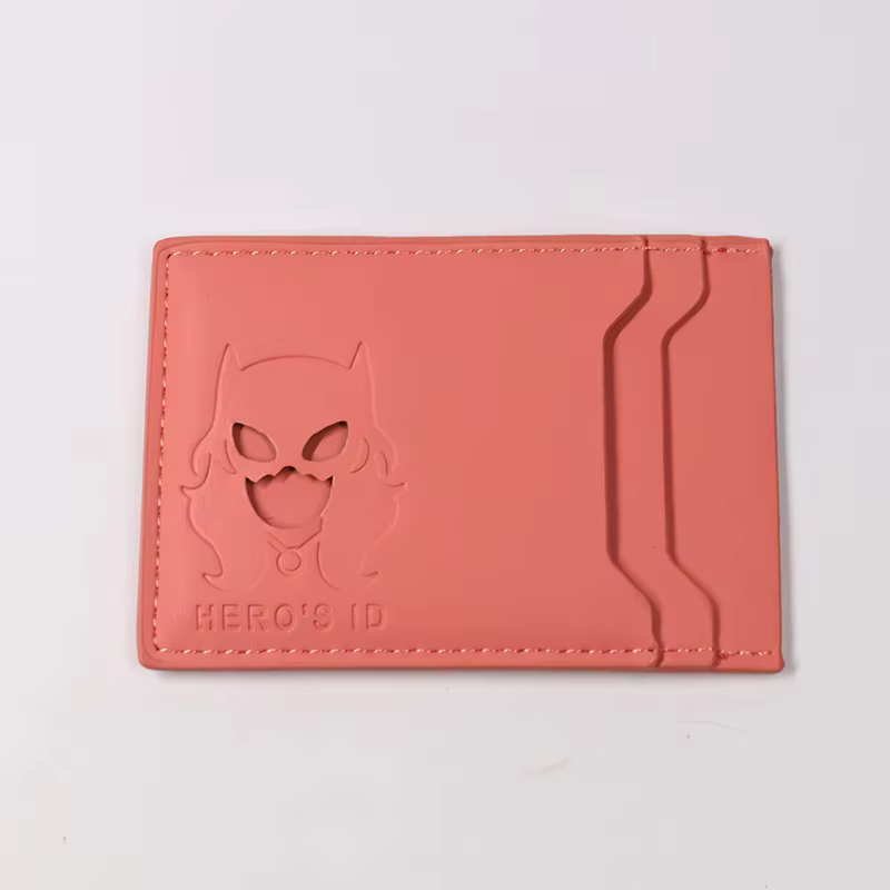 Portefeuille d'identité en cuir PU pour femmes et filles, porte-cartes mince avec masque pour les ye