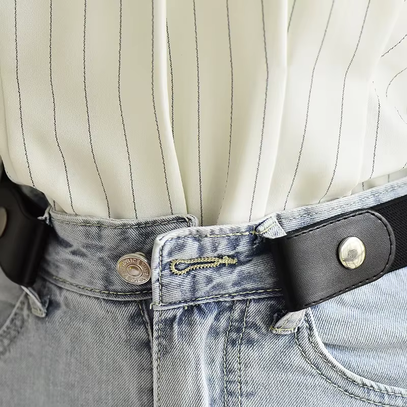 Ceinture sans boucle pour pantalons en Jean, robes, ceinture de taille élastique extensible sans bou