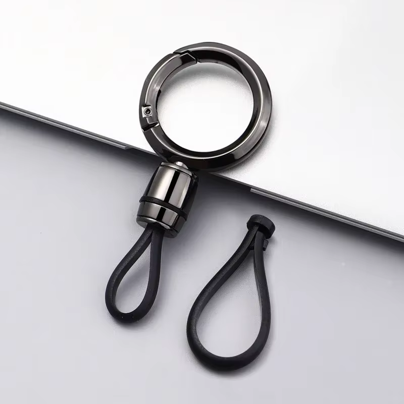 Porte-clés en métal minimaliste pour hommes, porte-clés de voiture Anti-perte sécurisé avec porte-cl