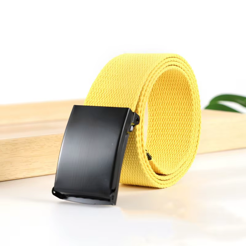 Ceinture unisexe FjEnvironCanvas avec structure en métal, jeans pour hommes et femmes, couleurs Cand