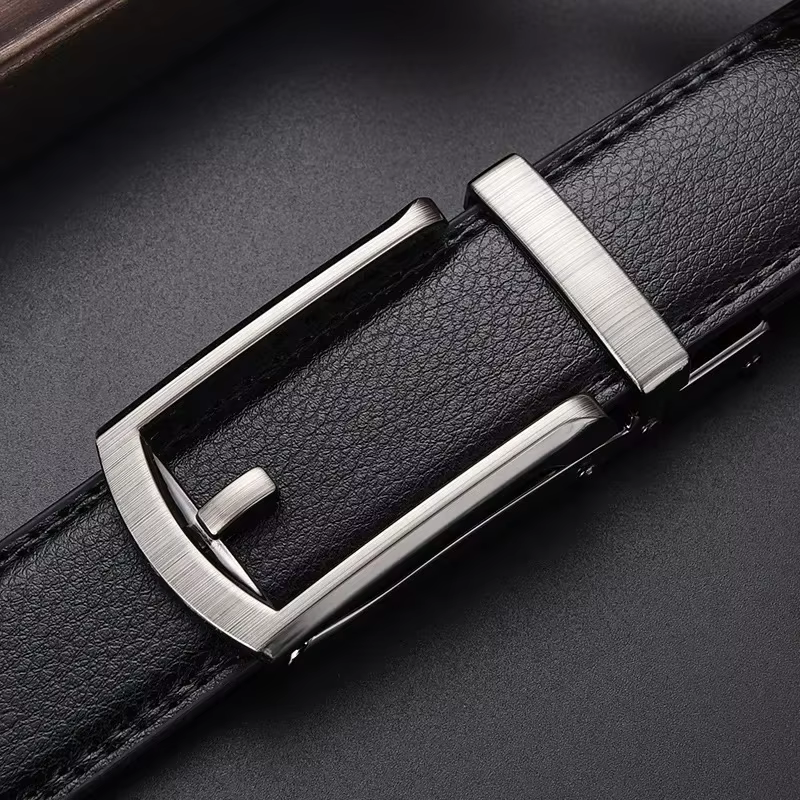 Ceinture à clic pour hommes, marque de luxe de styliste, ceintures en cuir véritable pour jeans, bou