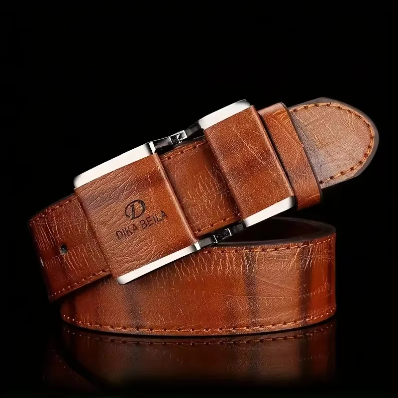 Ceinture d'affaires pour hommes, ceinture de loisirs à boucle lisse, ceinture pour jeans, ceinture p