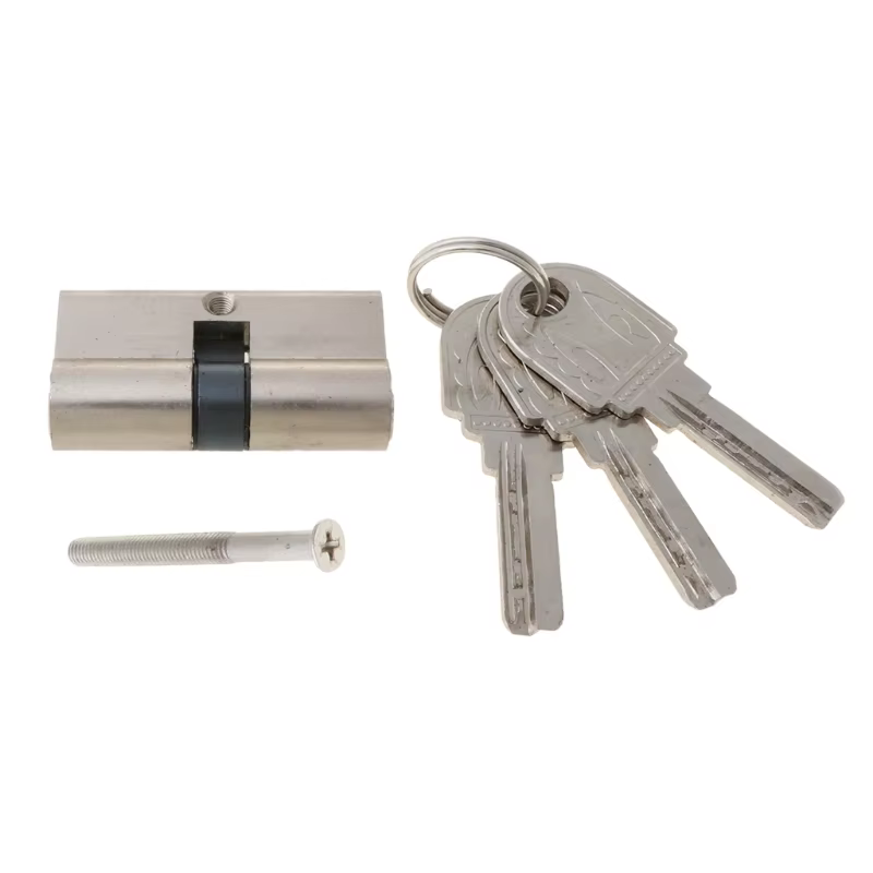Cylindre de serrure de porte en bois avec 3 clés cylindre de serrure ouvert simple antirouille pour 