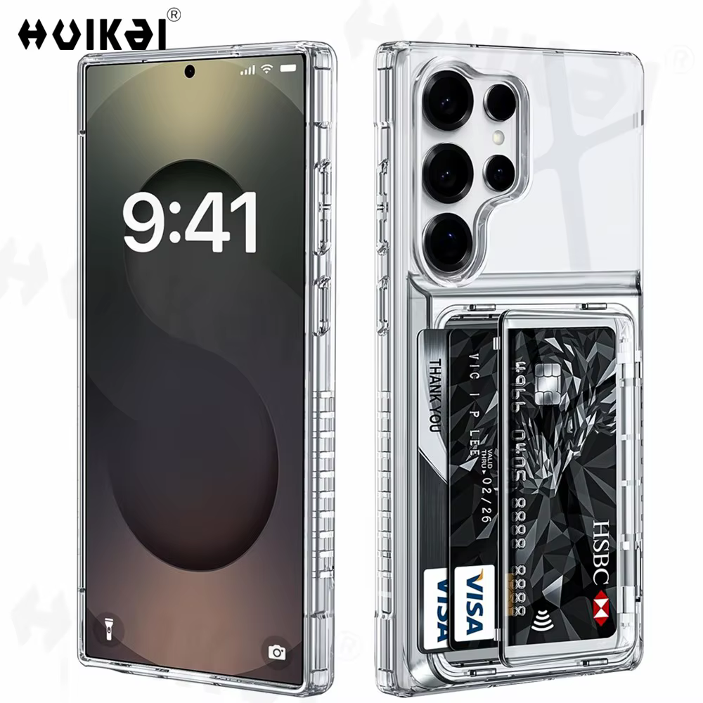 Étui pour Samsung Galaxy S26 Ultra S26 Plus S26 S25 Ultra Portefeuille Porte-cartes Glissière Fente