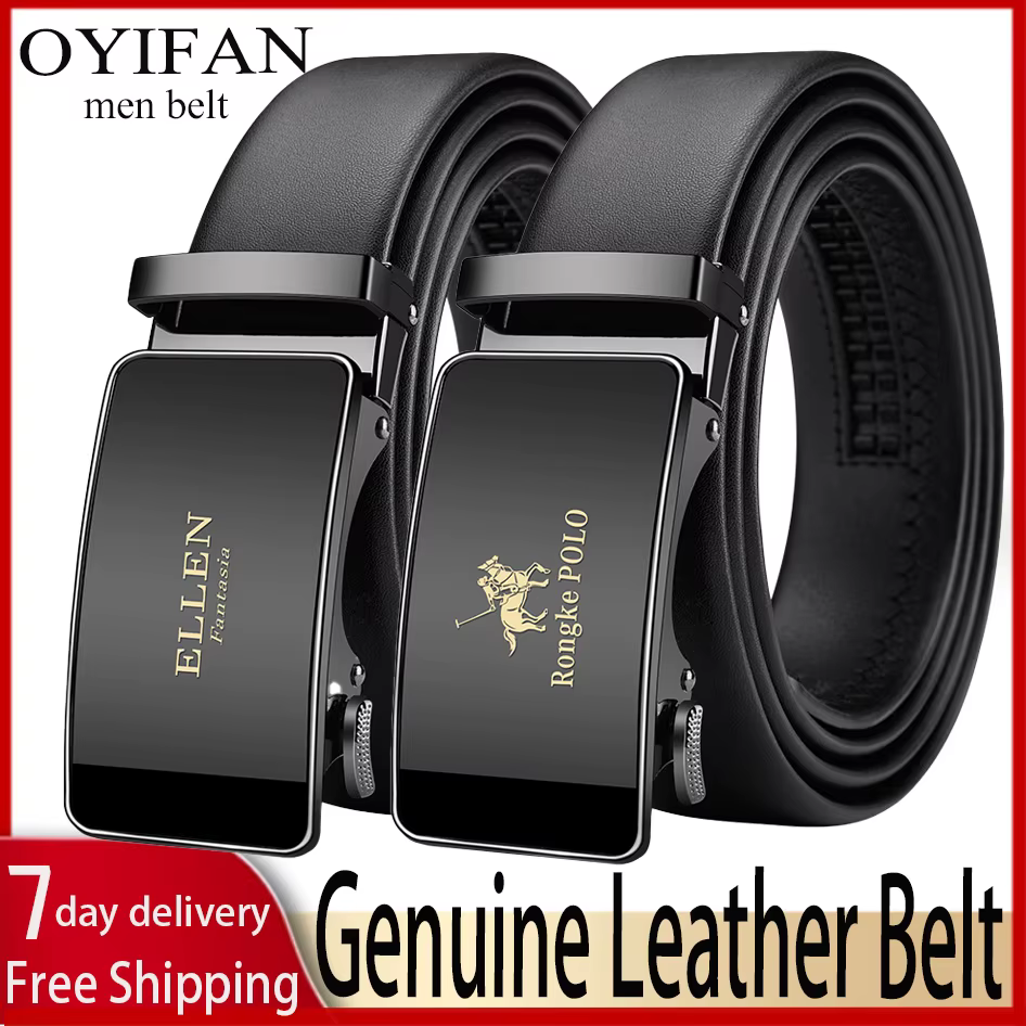 OYIFAN hommes ceinture en cuir véritable ceinture pour hommes alliage boucle cliquet ceintures homme