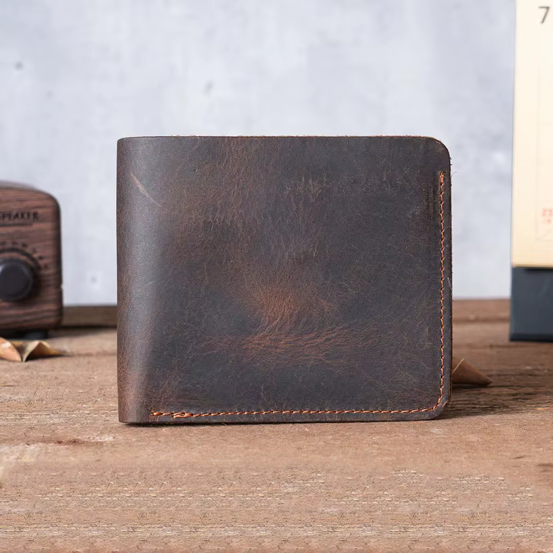 Portefeuille en cuir véritable pour homme avec poche à monnaie, meilleur portefeuille minimaliste po