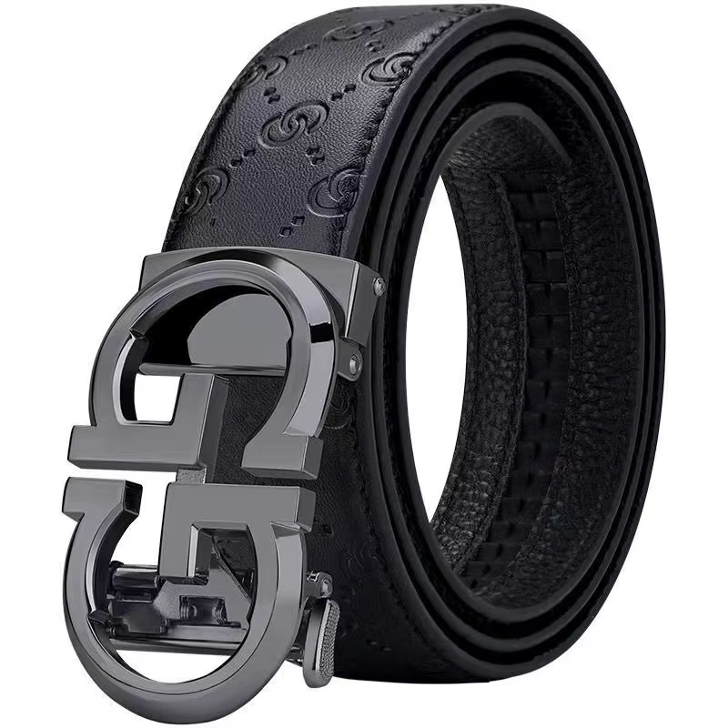 Ceinture de luxe pour hommes, en cuir de haute qualité, de marque célèbre, pour affaires, avec boucl
