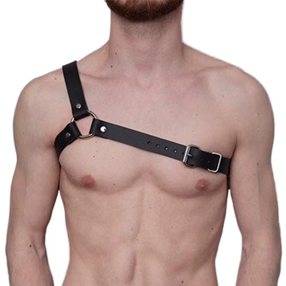 Ceintures en cuir PU pour hommes, style punk gothique, ceinture de mode, style streetwear, harnais d