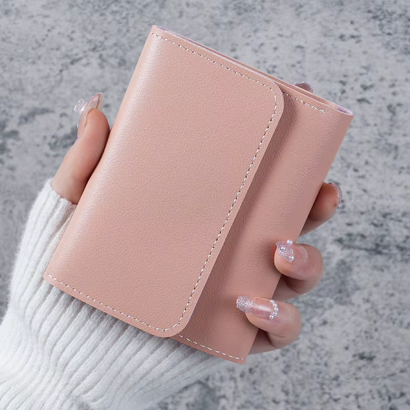 Portefeuille court tendance pour femmes, Clip pour billets d'étudiant, sac pour cartes multifonction