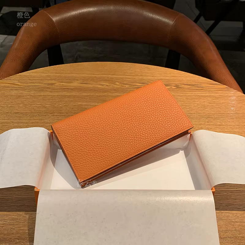 Portefeuille long en cuir de qualité supérieure pour homme, profil fin, multi-cartes, élégant, pour