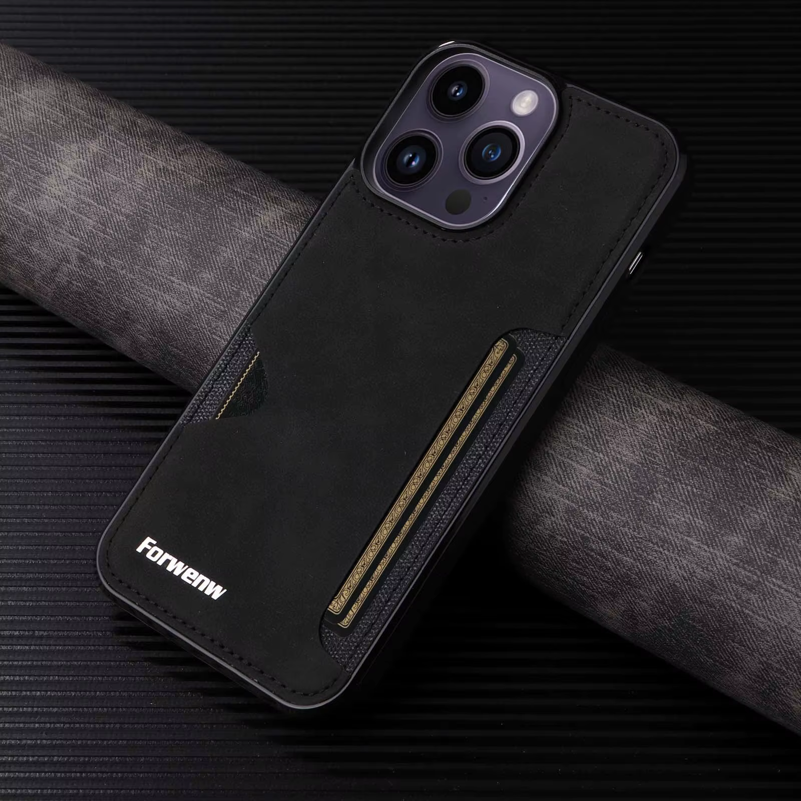 Coque de téléphone avec porte-cartes rétro, étui portefeuille en cuir PU pour iPhone 17 12 13 14 15 