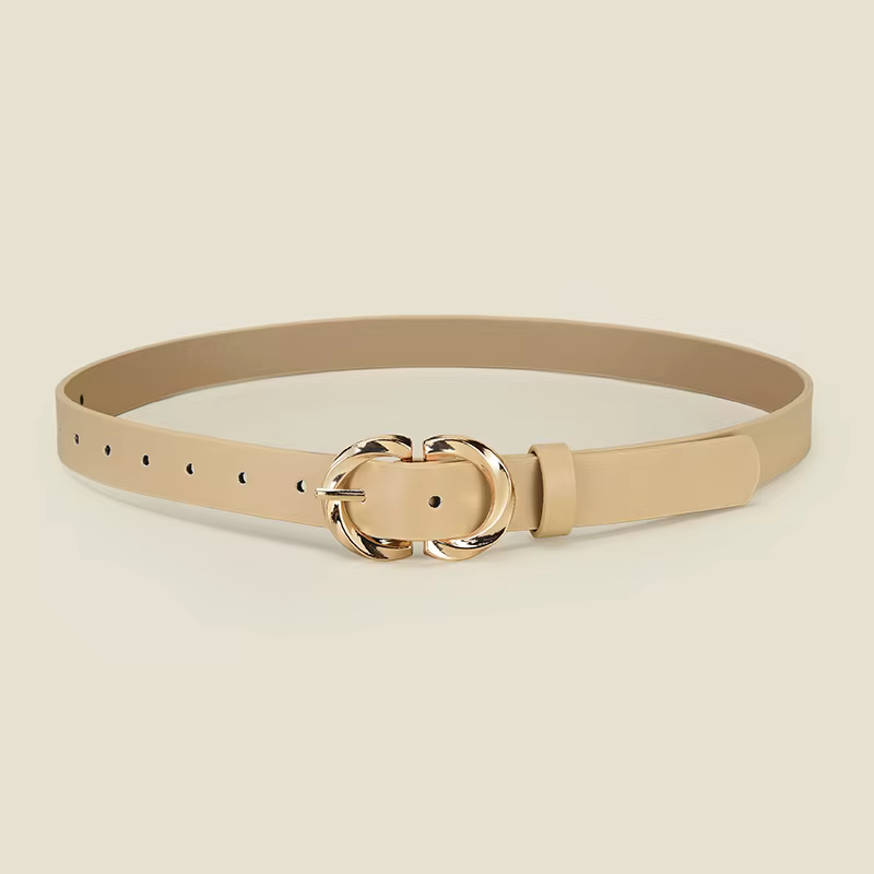 Ceinture à boucle ronde personnalisée pour femmes, associée à une jupe, accessoires de ceinture en j