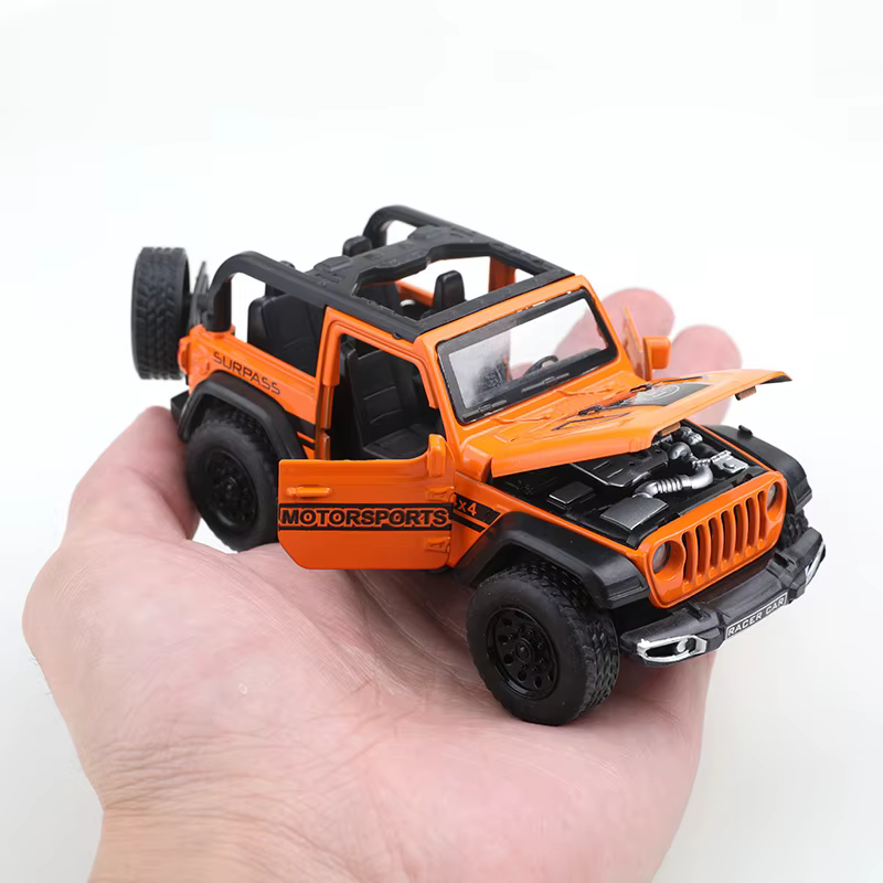 (Vendu en sachet) Véhicule tout-terrain Wrangler convertible 1/36, en métal moulé sous pression, jou