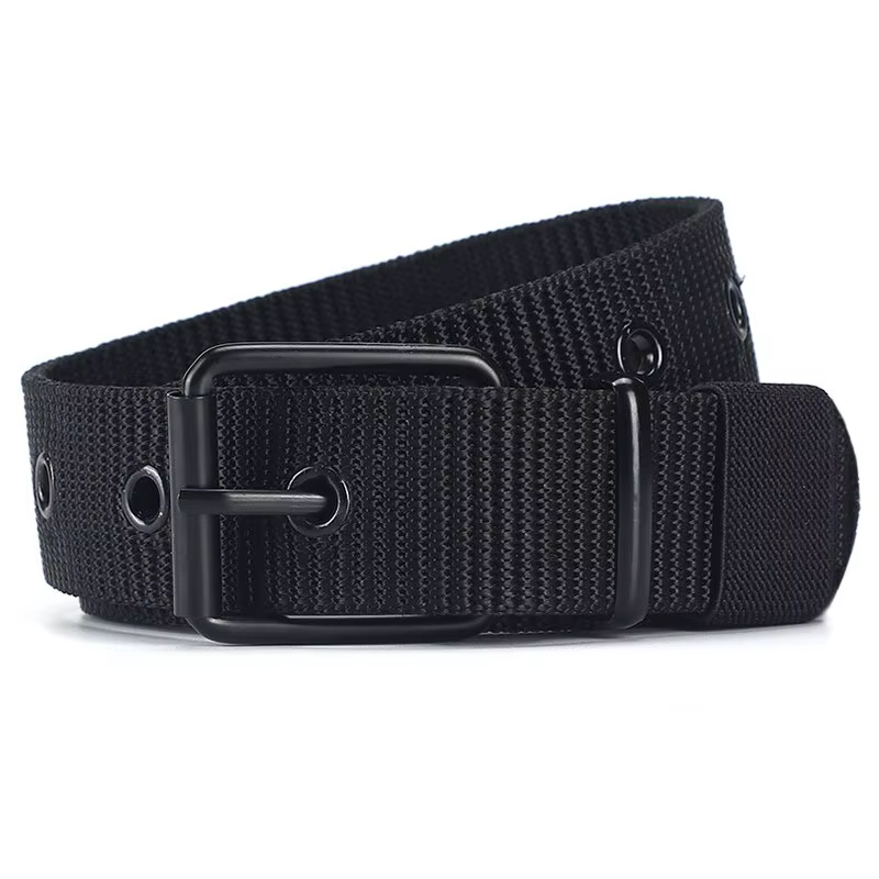 Ceinture pour hommes toile poreuse boucle ardillon ceinture en cuir ceinture de sport de plein air c