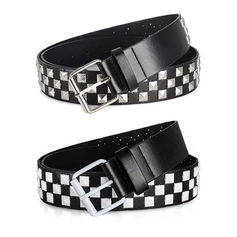 1Pc à la mode unisexe Rivet ceinture Punk HipHop Rock Y2K Style Dopamine couleur beau rue décontract