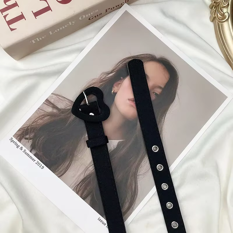 Ceinture en jean en forme de cœur pour femmes, boucle d'amour, nouvelle collection, ceintures en jea