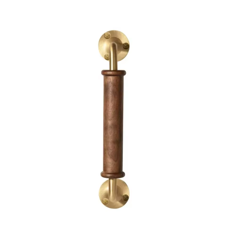 Poignée en bois de noyer massif, poignées de porte Vintage de luxe légères de qualité supérieure, Ba