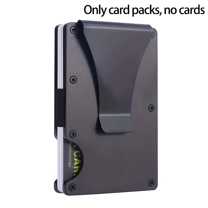 Portefeuille minimaliste pour hommes et femmes - Portefeuille fin anti-RFID, résistant aux rayures,