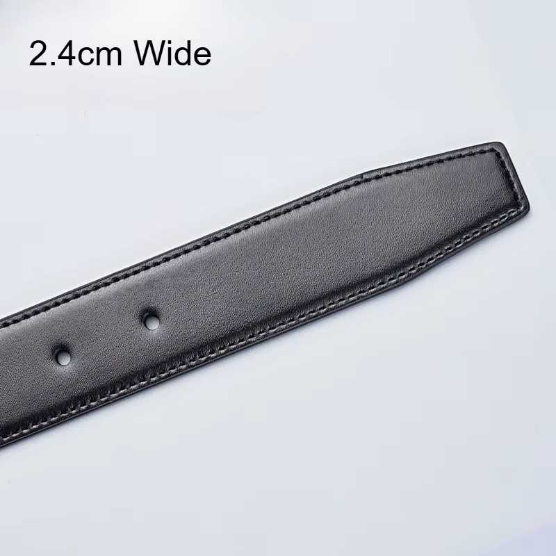 Sangle de ceinture en cuir sans boucle pour hommes, corps de ceinture en cuir véritable 2.4 2.8 3.0 