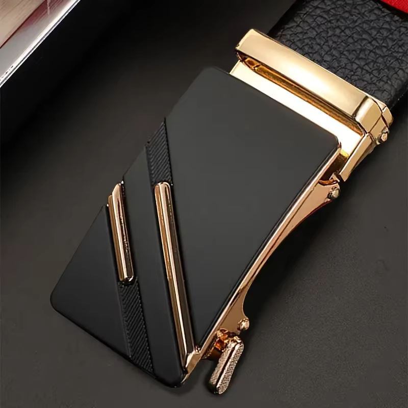 Hommes ceinture en cuir ceinture en alliage de métal boucle automatique marque de luxe Design ceintu