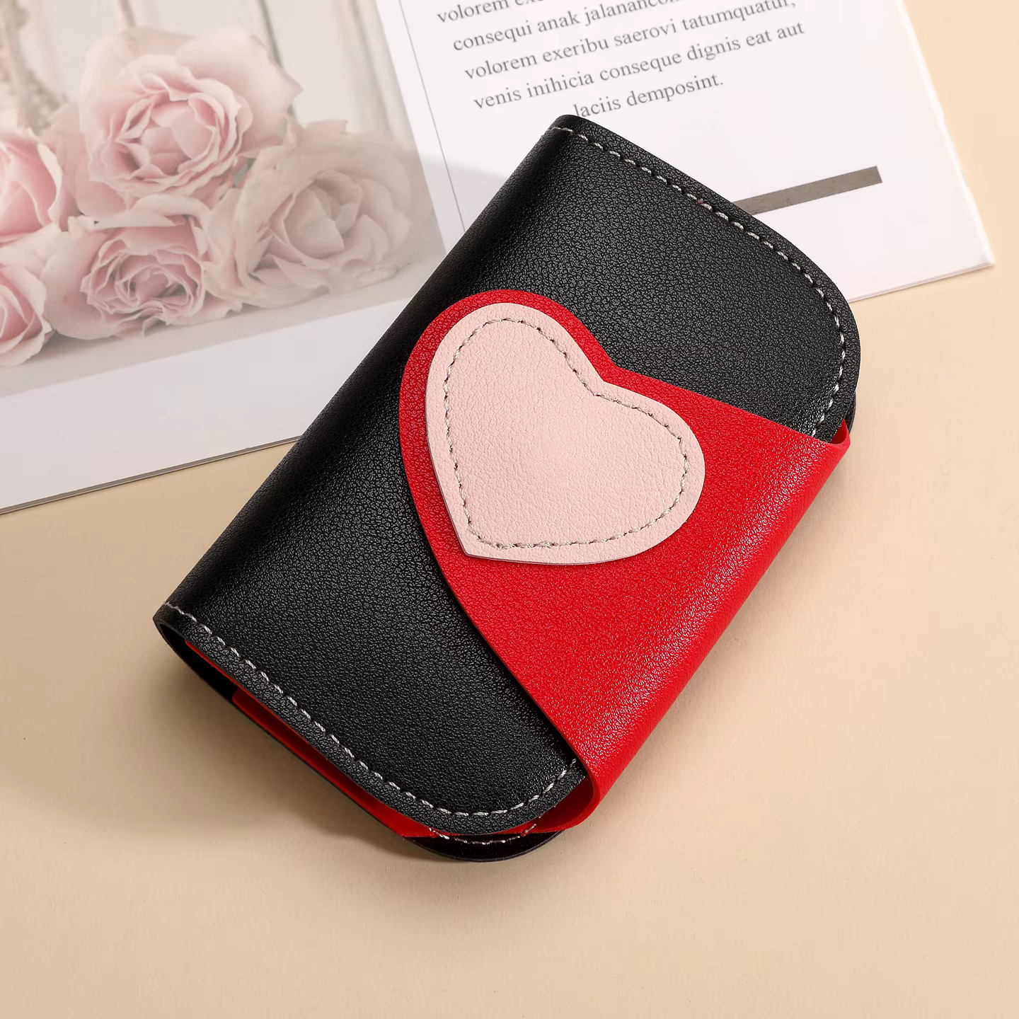 Porte-clés multifonction en cuir PU pour femmes, porte-monnaie, étui à clés de voiture, porte-cartes