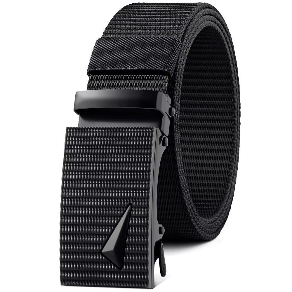Ceinture en toile et nylon à boucle automatique pour homme, mode coréenne, entraînement extérieur et